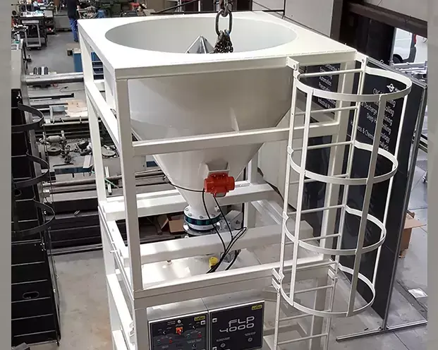 Industrial machine assembly illustrating integrated purchasing and inventory management