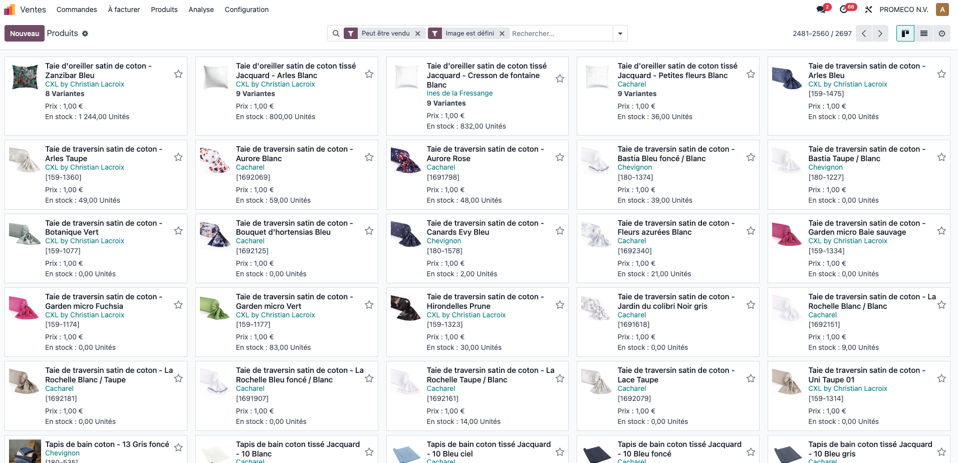 Dedicated B2B sales and private offers workflow managed in Odoo for Promeco