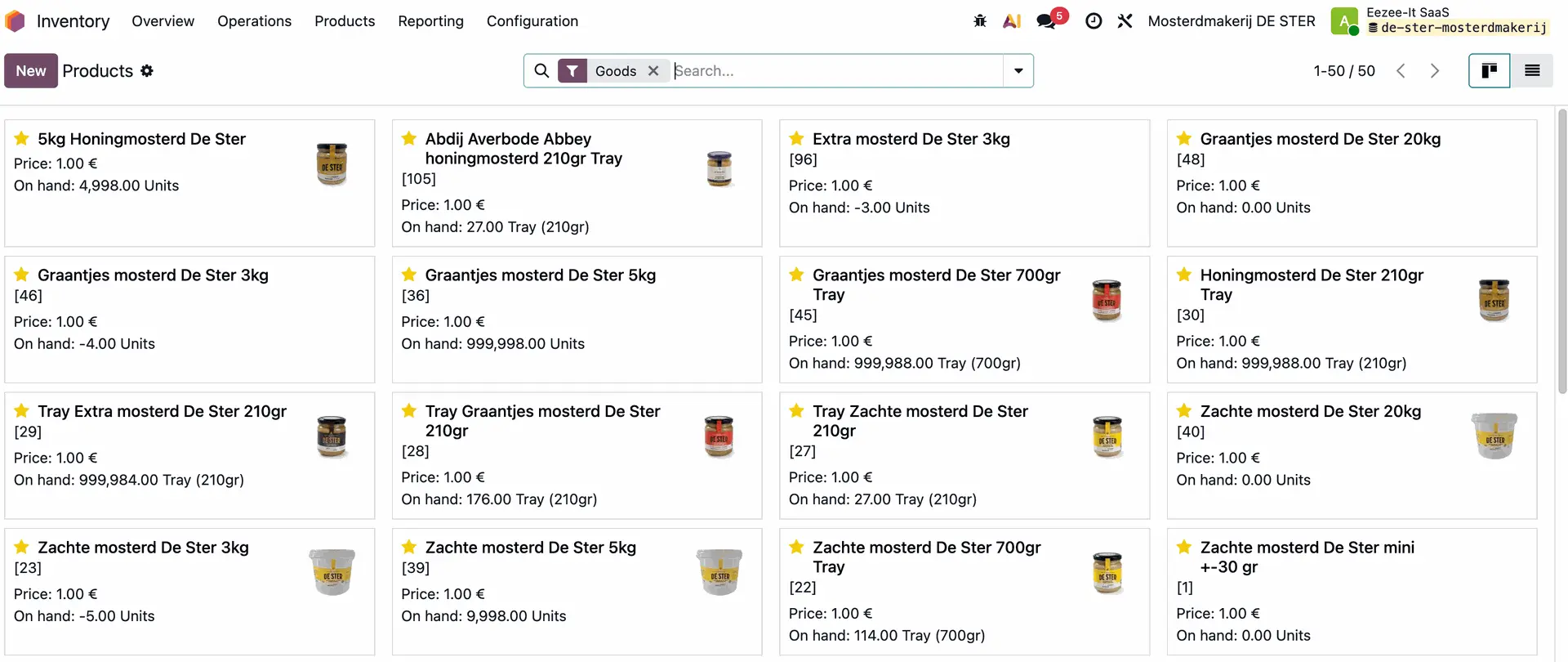 Centralized CRM, sales and inventory management in Odoo for De Ster