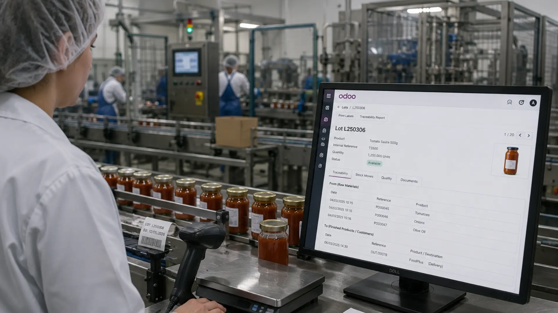 Traceability in Odoo allows products to be checked and tracked at every stage of the supply chain.